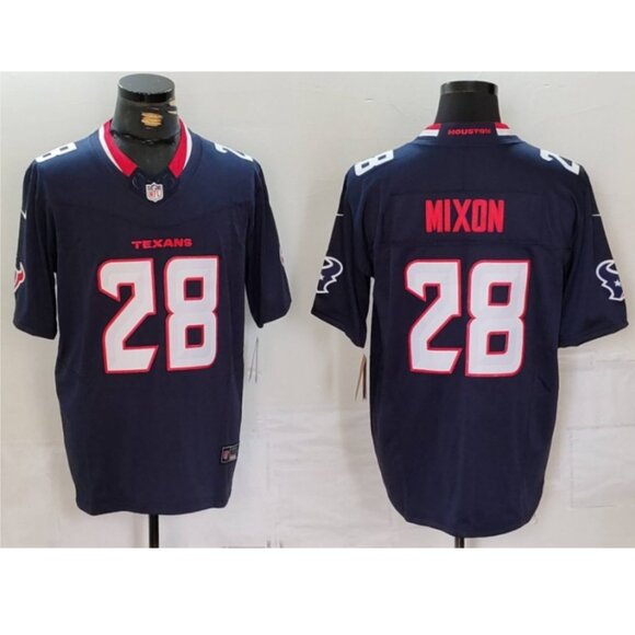 Mens Youths Kids Womens 28 Joe Mixon Navy Vapor Jersey Stitched